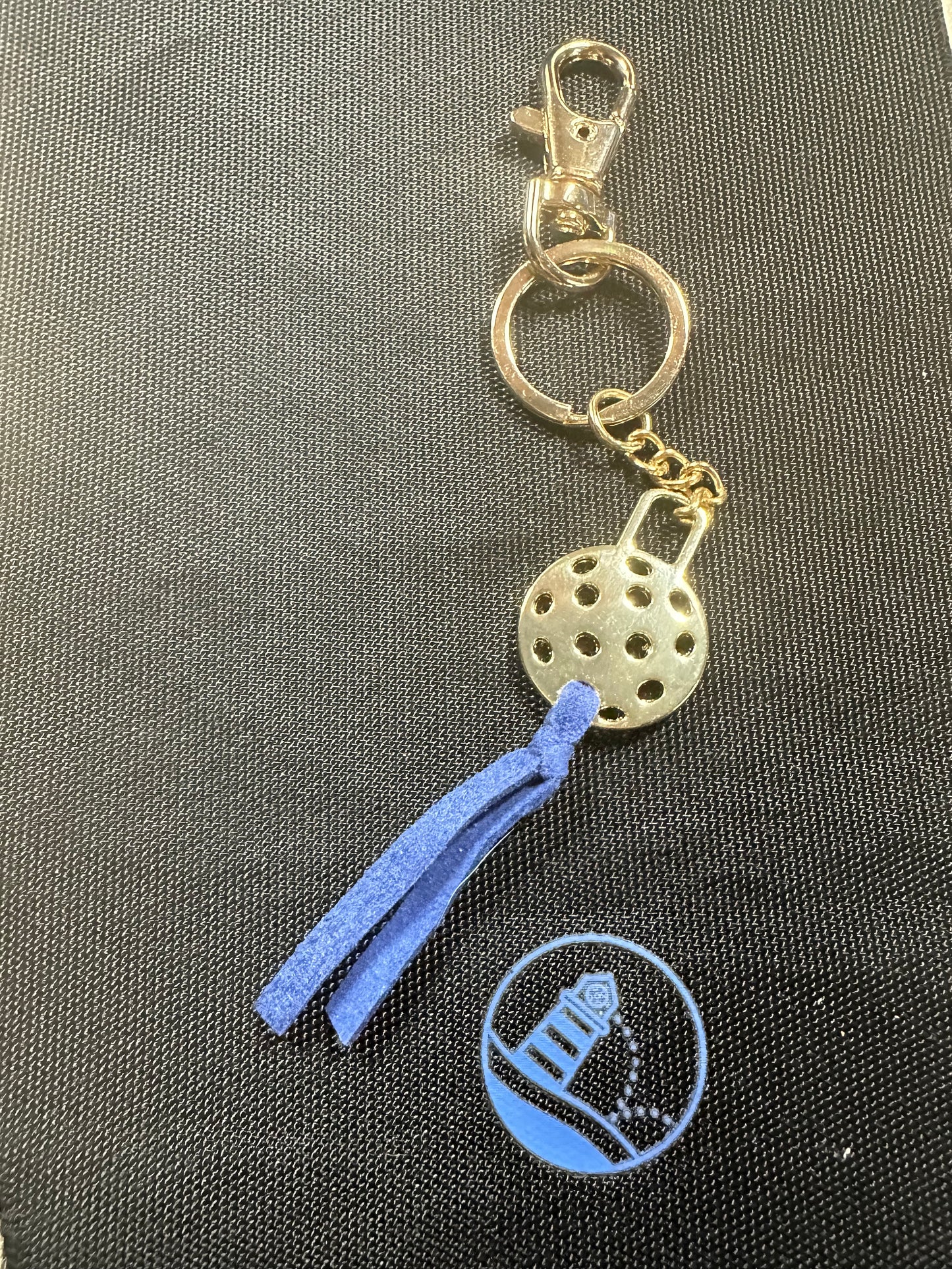 Pickleball Keyring with suede tassel