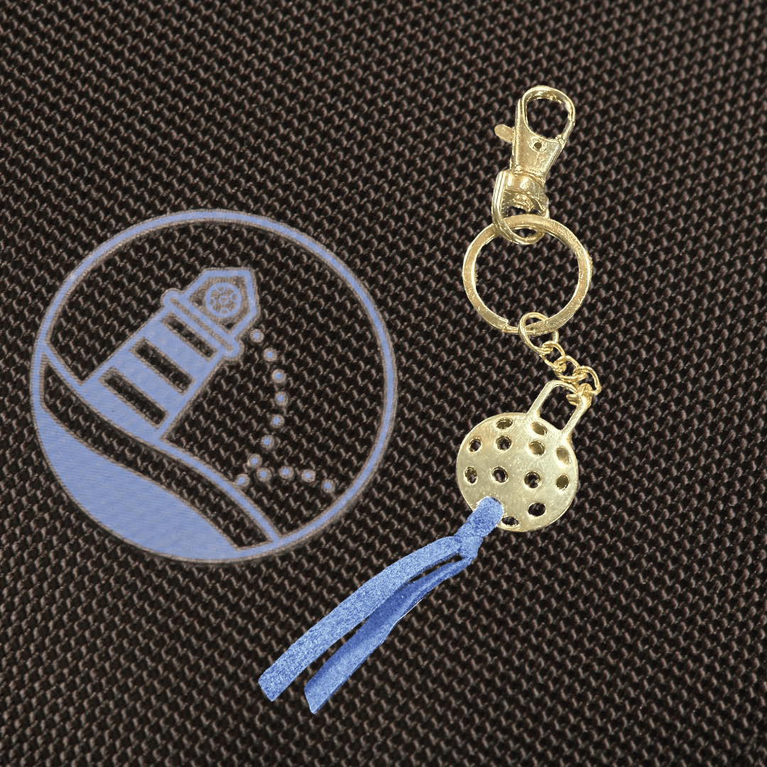 Pickleball Keyring With Suede Tassel - Lighthouse Sports