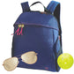 Navy sport backpack with gold aviator sunglasses and pickleball