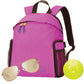 Pink sport backpack with gold aviator sunglasses and pickleball