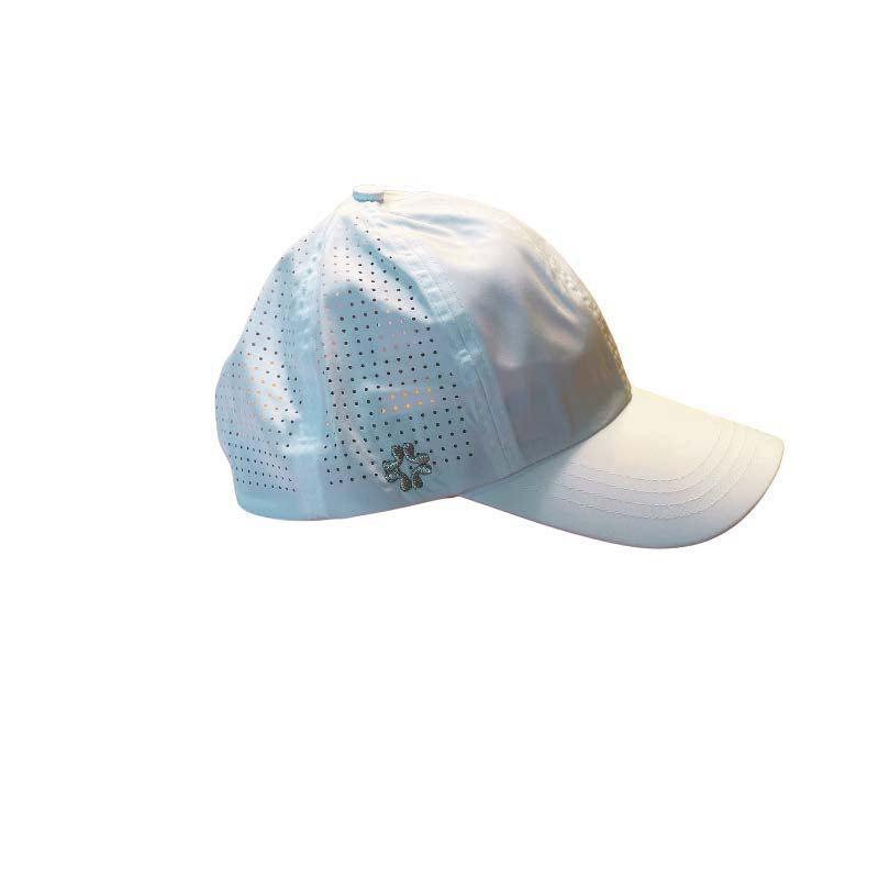 Side view of VIMHUE women's baseball cap in White
